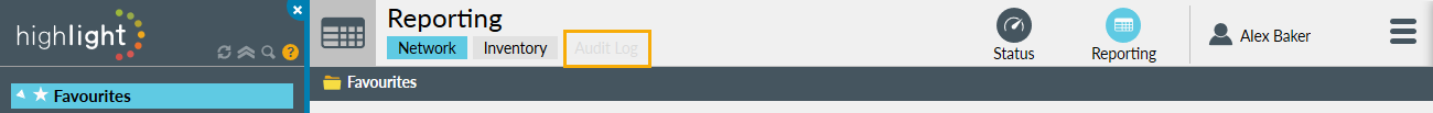 Favourites disable Reporting Audit Log